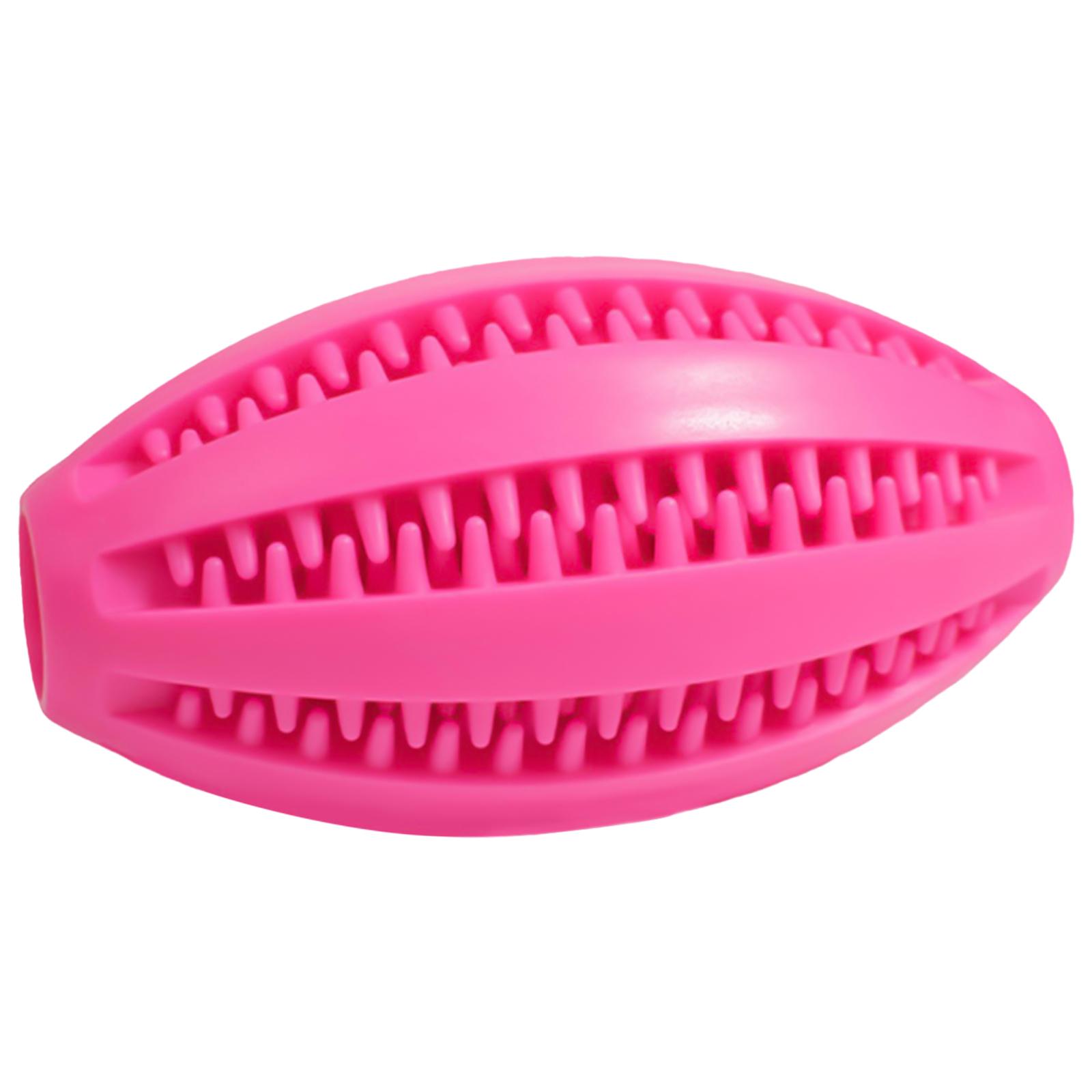Dog Chew Toys Tough Toys Interactive & Indestructible Dog Ball Dog Toys for Aggressive Chewers Rugby_small розовый