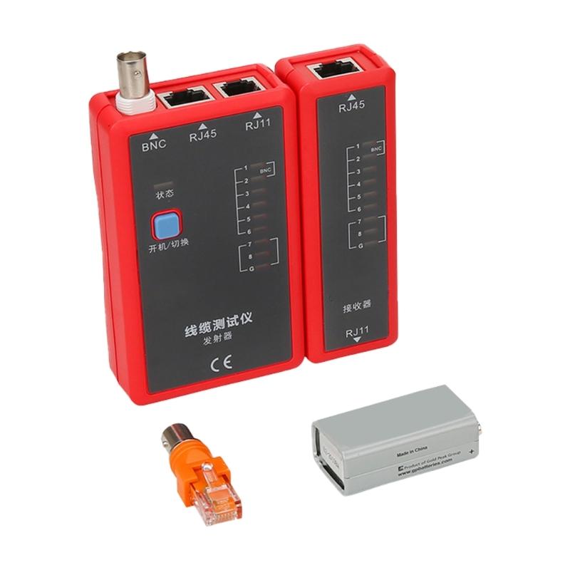 Professional Networking Line Tester Detects Open Short Circuit Errors in Ethernet Phone Cables