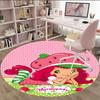 1pc Princess Strawberry12 Carpet, Round Rug, Comfortable, Suitable for Entryways, Living Rooms, Office, And Bedrooms, Christmas Decoration