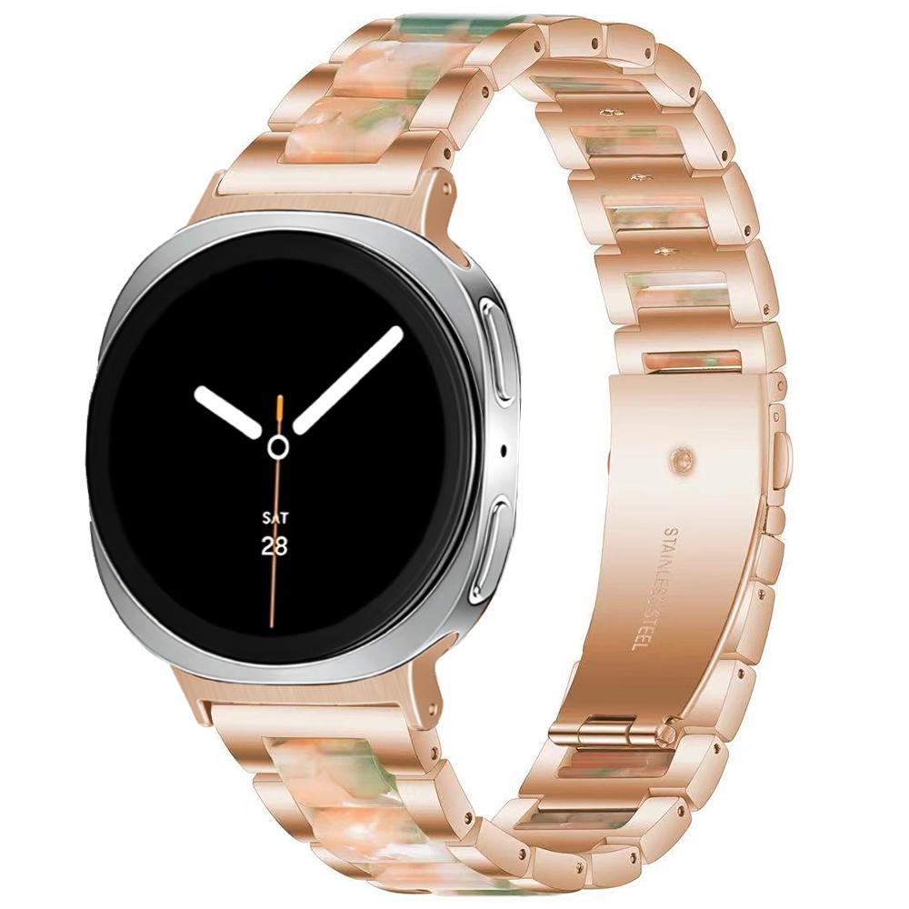 Damen Harzarmband für Samsung Galaxy Watch 8 Classic 46mm 8 44mm 40mm Edelstahlarmband für GALAXY Ultra 47mm 2025 Armband