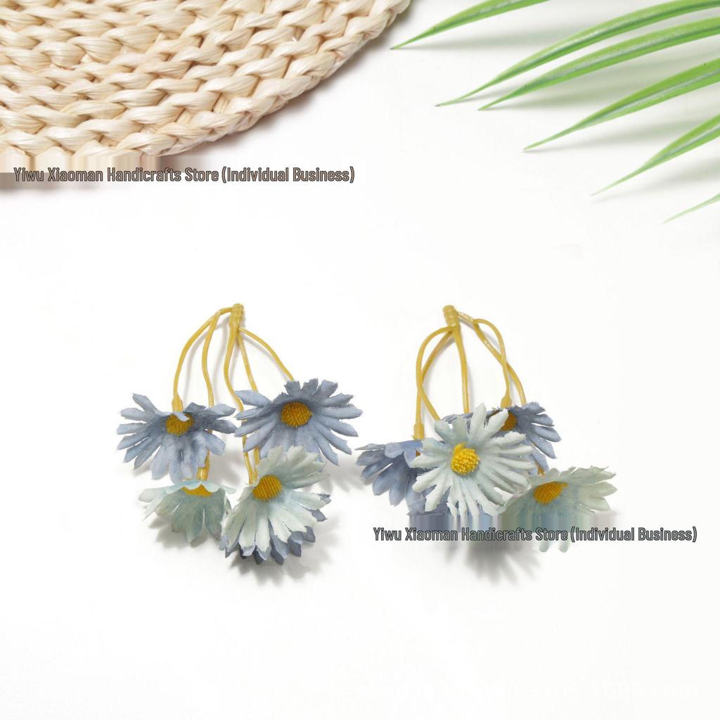 Morandi Color 5-Fork Daisy Floral Arrangement for Wedding Decoration & Headdress