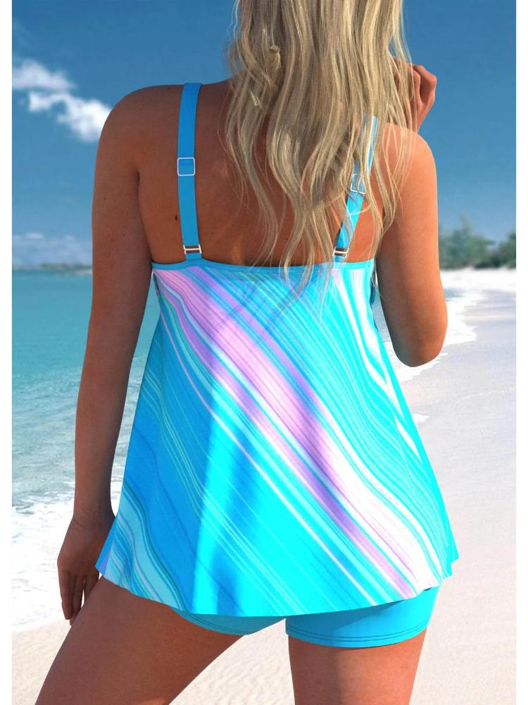 2024 Noua vară Moda femei Costume de baie pentru plajă Tankini Monokini Costume de baie în două piese Costume de baie pentru femei cu imprimeu nou Tankini pentru plajă