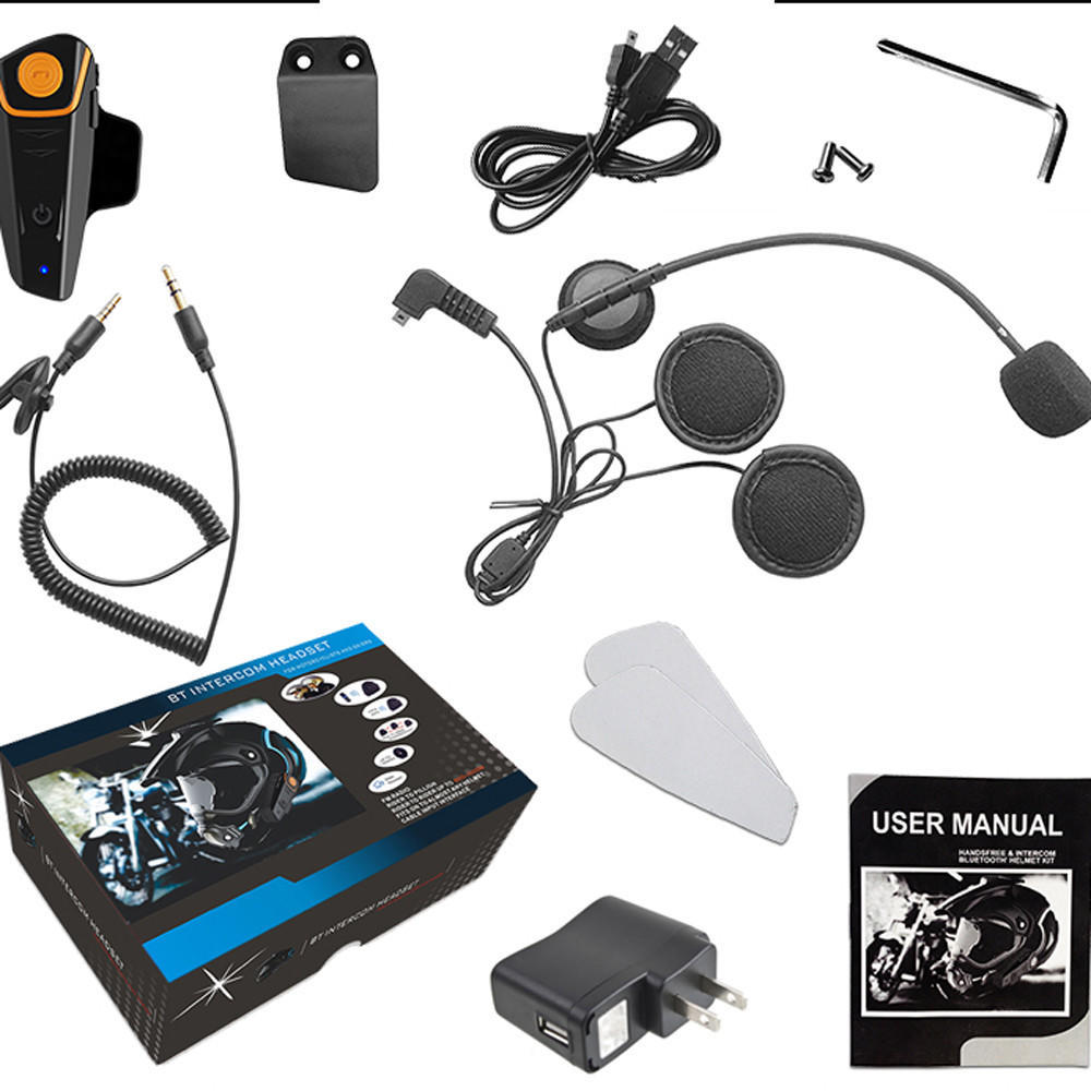 Buy New 1000m BT Bluetooth Motorcycle Helmet A2DP Inter Phone FMRadio Intercom  Headset at affordable prices — free shipping, real reviews with photos —  Joom
