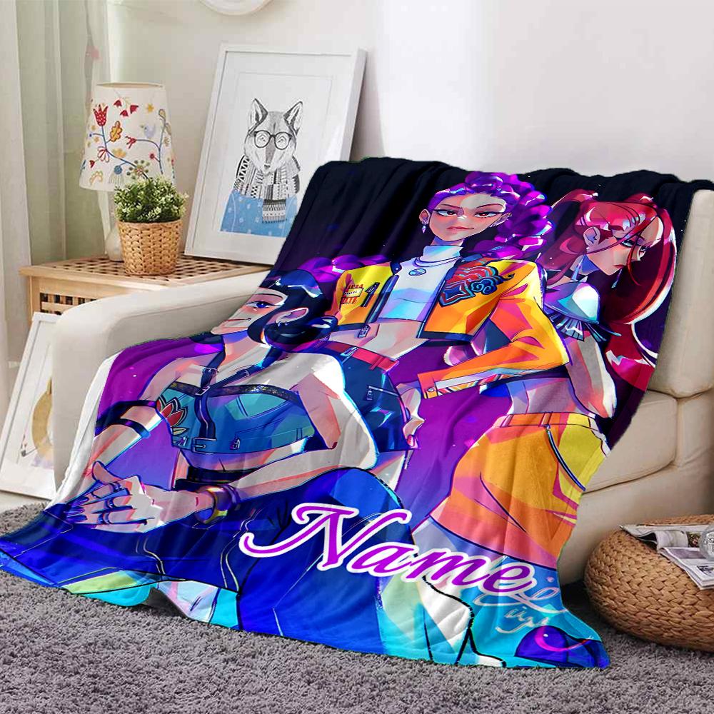 Custom Name Superhero Squad Adventure Blanket for Couch & Bed, Plush Cozy Fuzzy Blanket Super Soft & Warm Blankets for Fall and Winter. 090830