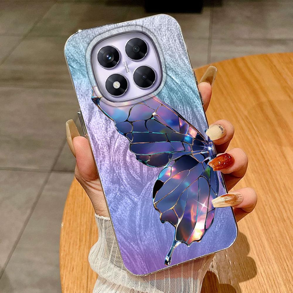 Gradient Colorful Butterfly For Xiaomi Redmi Note 13 14 Pro 4G Note 14 Pro+ 5G Poco X6 Cases Cover Soft Phone Case Silicone Shell Back Funda Bumper