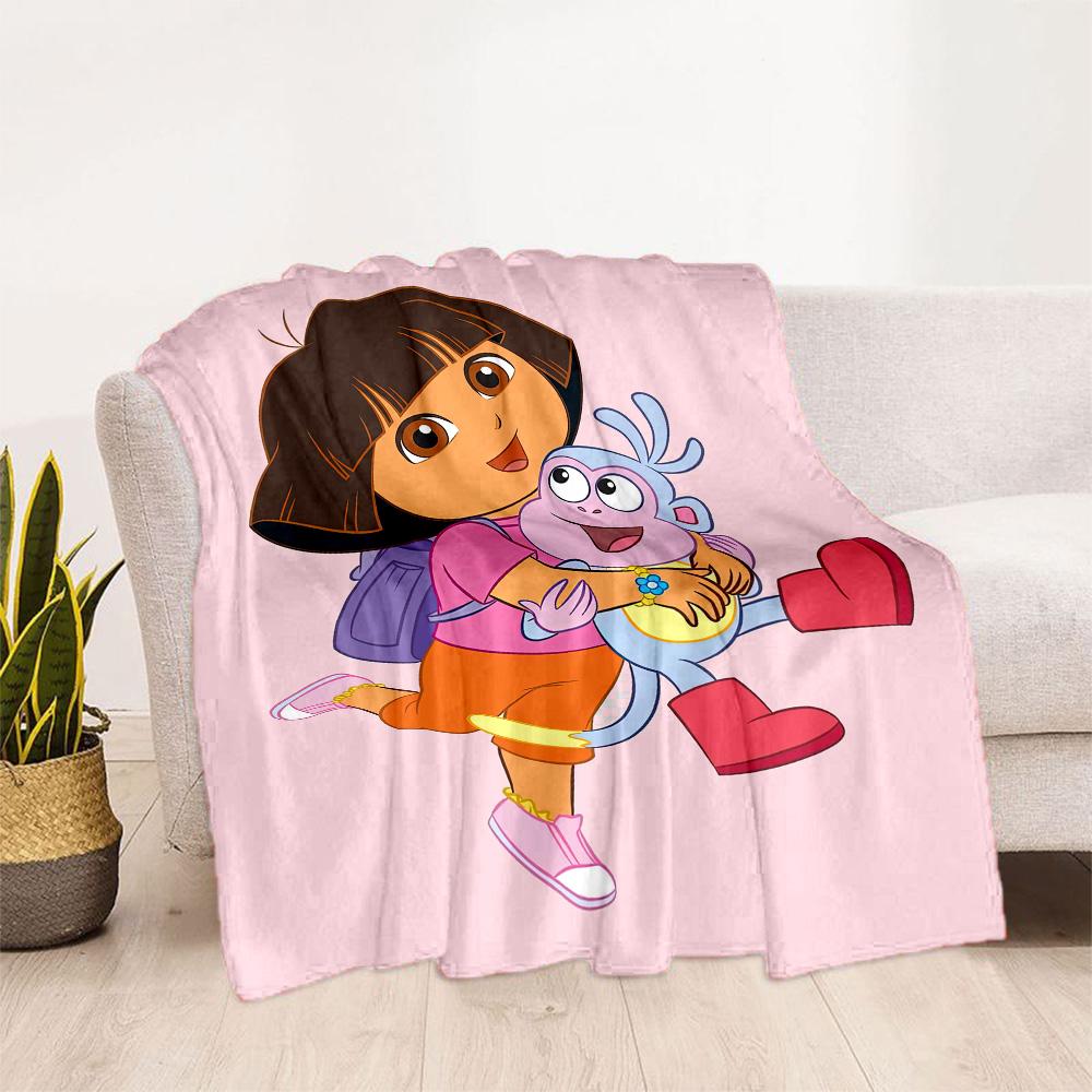 Dora Explorer Blanket Soft Warm Cozy Great for Livingroom Bedding Couch Four Seasons Universal Modern Unique Gift for Family and Friends Camping