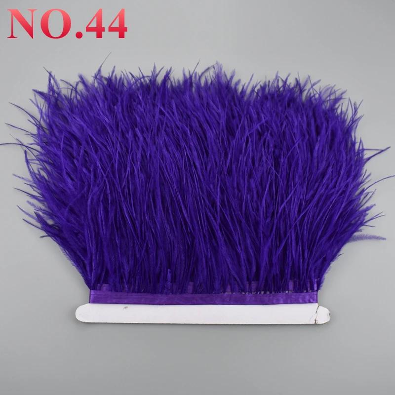 10Meters/Lot Ostrich Feathers On Ribbon Tape 10-15Cm  Feather Trim Boa For Clothes Sewing Fringe Diy Wedding Decoration