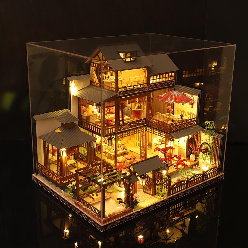 Jiate DIY Japanese Ancient Style Model: Yatsusen No Niwa - Handmade Assembly Toy & Birthday Gift