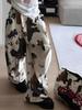Trendy Women's Retro Cow Print Wide-Leg Jeans - New Style Relaxed Fit