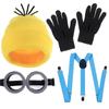 Little Yellow Hat Funny Glasses Little Yellow Glasses Halloween Prom Dress Up Props Show Hat