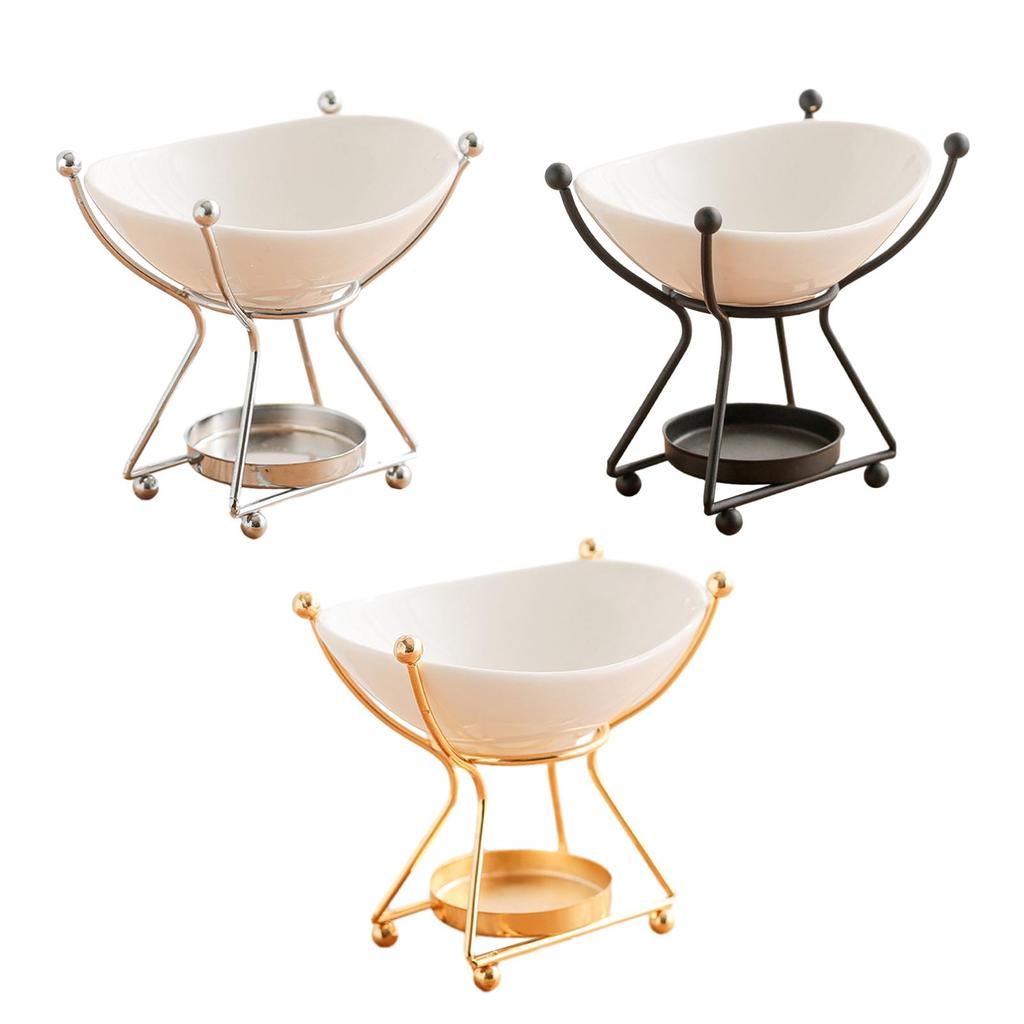 Scented Wax Melt Burner Candle Holder Iron Frame Oil Burner Aroma Oil Warmer for Kitchen Meditation Desktop Bathroom Yoga Spa