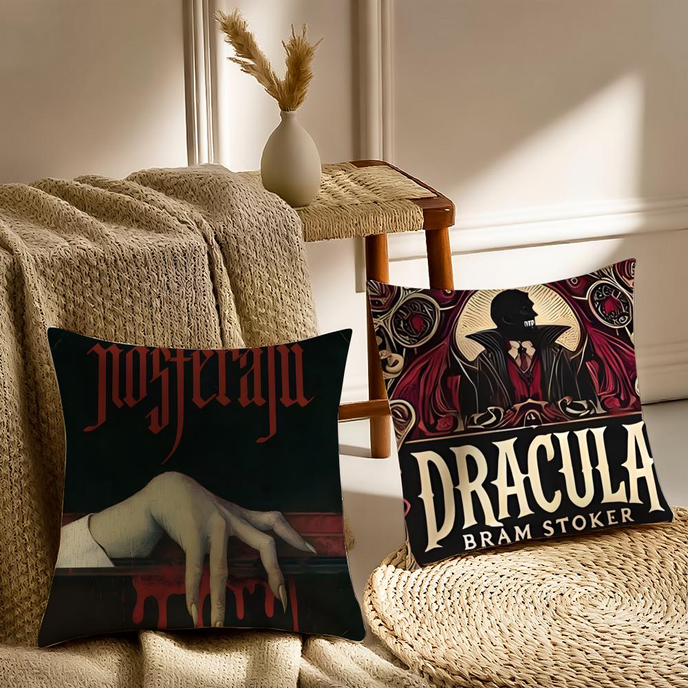 Federa per Cuscino D-Dracula Vampiro Oscuro Federa per Cuscino Anti-Acari Decorazione Divano Soggiorno Cuscino Stanza