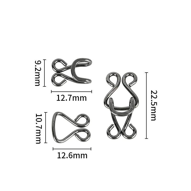 10 Pairs Metal Invisible Garment Hook Jeans Pants Skirts Adjust Clasp Decoration Buttons Diy Sewing Crafts Accessories