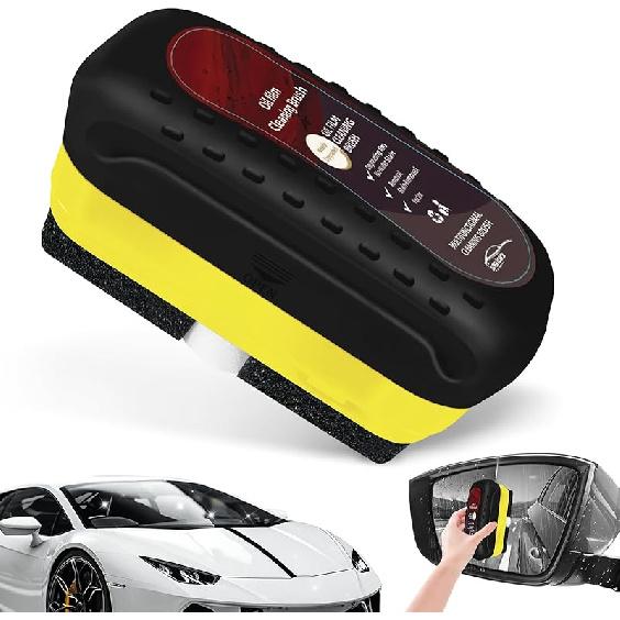 Automotive Oil Film Cleaning Brush, Anti-Rain Fog Car Glass Oil Film Cleaner, Car Windshield Cleaner For Improved Clarity And Visibility (1Pack)