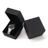 NEW Black Single Watch Gift Box with Pillow PU Leather Wristwatch Display Case Organizer for Men Clamshell PU Leather Watch Case