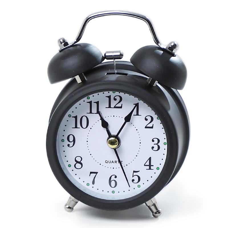 New Super Loud Simple Ringing Alarm Clock Night Light Mute Clock Bedroom Gift Student Bedside Sleeping Clock
