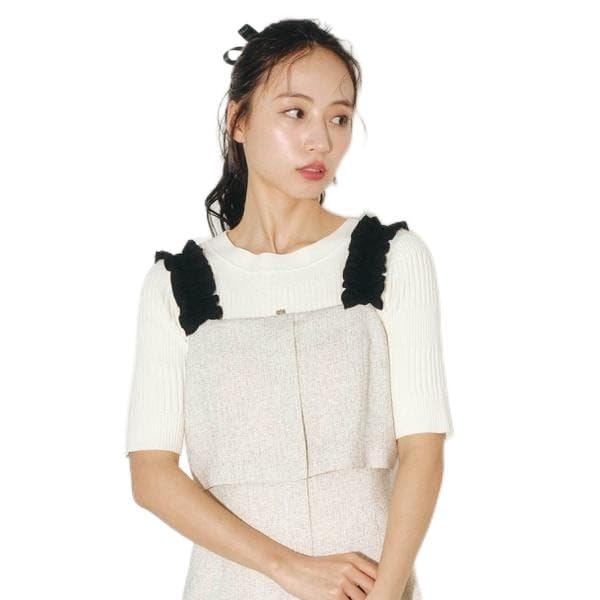 

Женский топ в рубчик от Jill by Jill Stuart цвета экрю