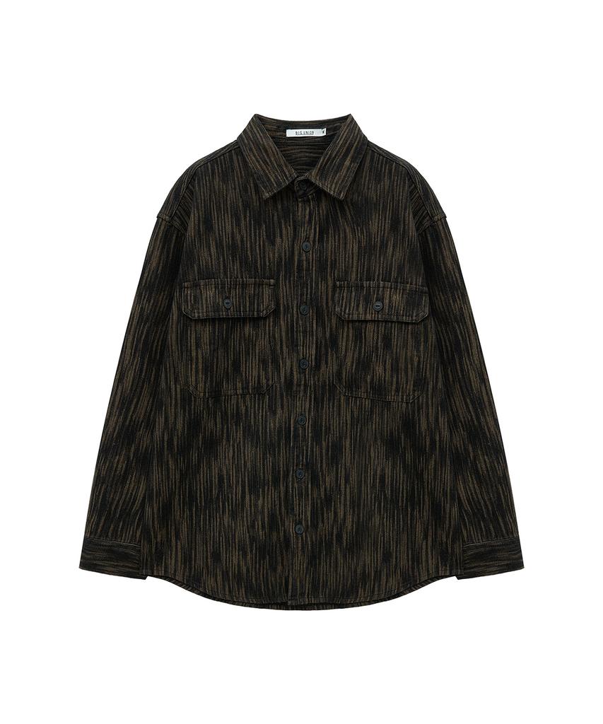 BIG UNION Blazed Denim Shirt (Brown)