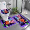 3pcs The Amazing World of Gumball Pattern Flannel Nonslip Absorbent Washable Decorative Bathroom Home Toilet Seat Cover Mat