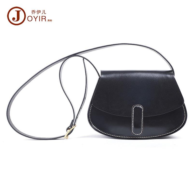 

JUGUJOS vegetable tanned leather women s bag genuine leather women s bag simple retro saddle bag women s shoulder bag crossbody women s bag