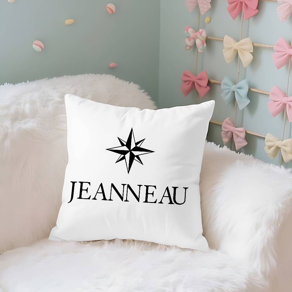 Jeanneau Logo Cushion Cover For Sofa Case Plush Fabric Soft Pillowcase Double Sided Print Cushion Cover Household Gifts