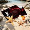 Custom Name Personalized Makima Chainsaw Man Print Beach Towel, for Trip Camping Beach Party Home Decor, Birthday Gift for Family & Friends