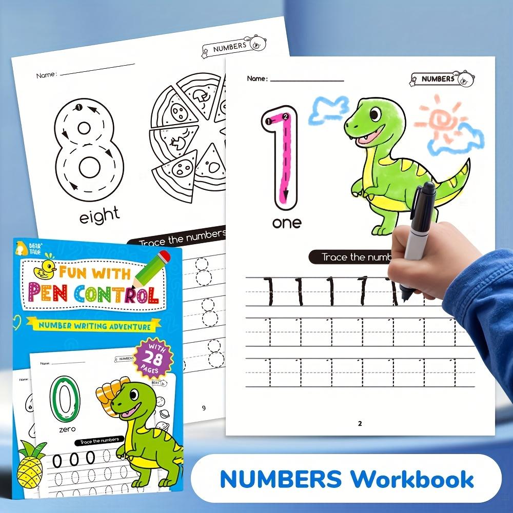 

Дошкольная математика Рабочая тетрадь Обводка цифр для малышей Детский сад Рабочая тетрадь для обучения письму Практика для детей Контроль ручки Рисование