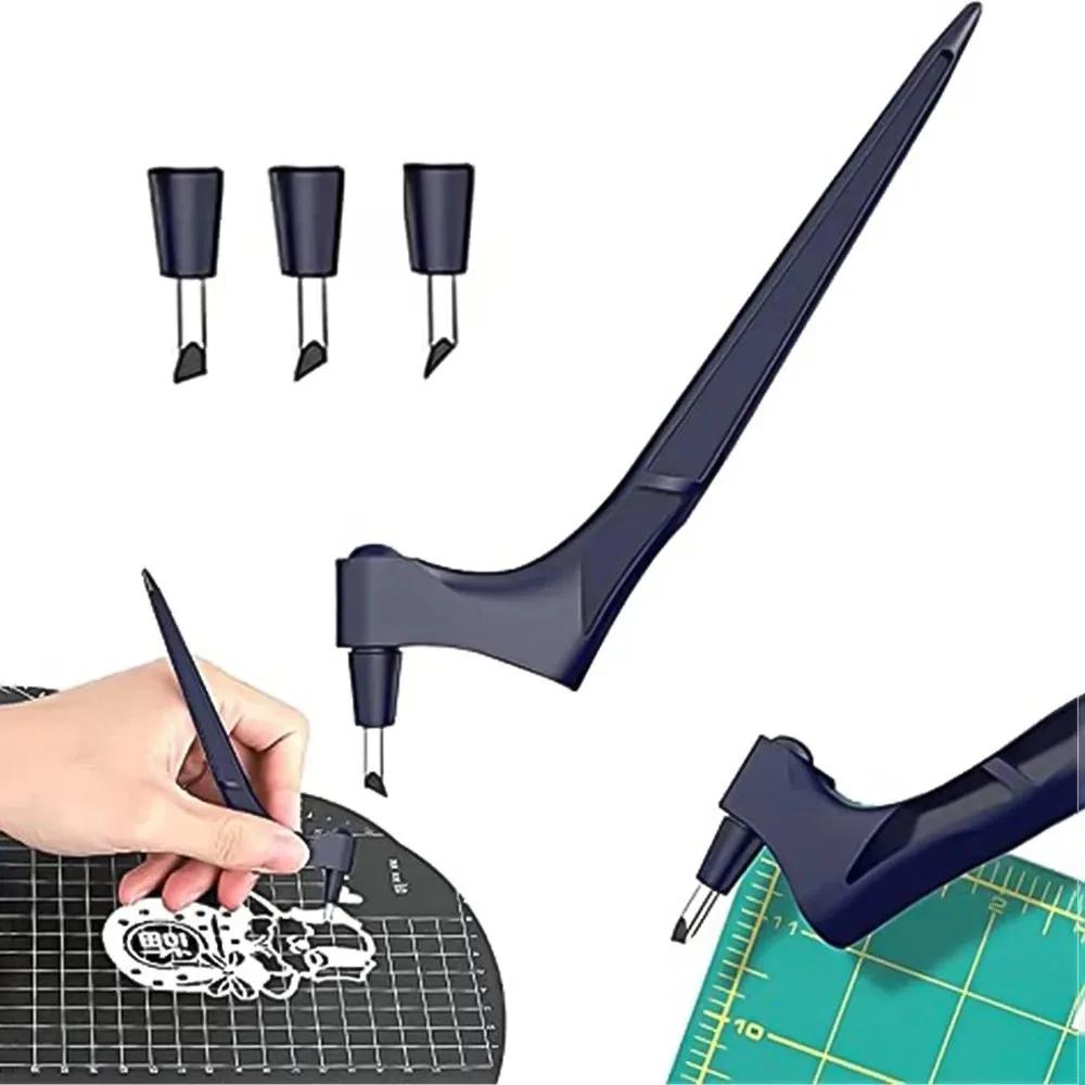 DIY Bastelschneidwerkzeuge Holzschnitzerei Schneidestift Kunsthandwerk Schneidehandwerk Werkzeug mit 360 Stahl drehbarer Klinge SicherheitsSchneider Papier
