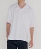 INTERSECTION Open Collar Terry Polo Shirt [White]