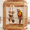 Parrot Chew Toys Wooden Fruit String Pinecone Corn Cob Cork Bird Cage Accessories Tooth-grinding Bird Toy For Small Medium Birds