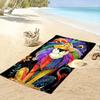 Colorful Lion Illustration Design Beach Towel Quick-drying for Travel Outdoor Sports Jogging Beach and Swimming
