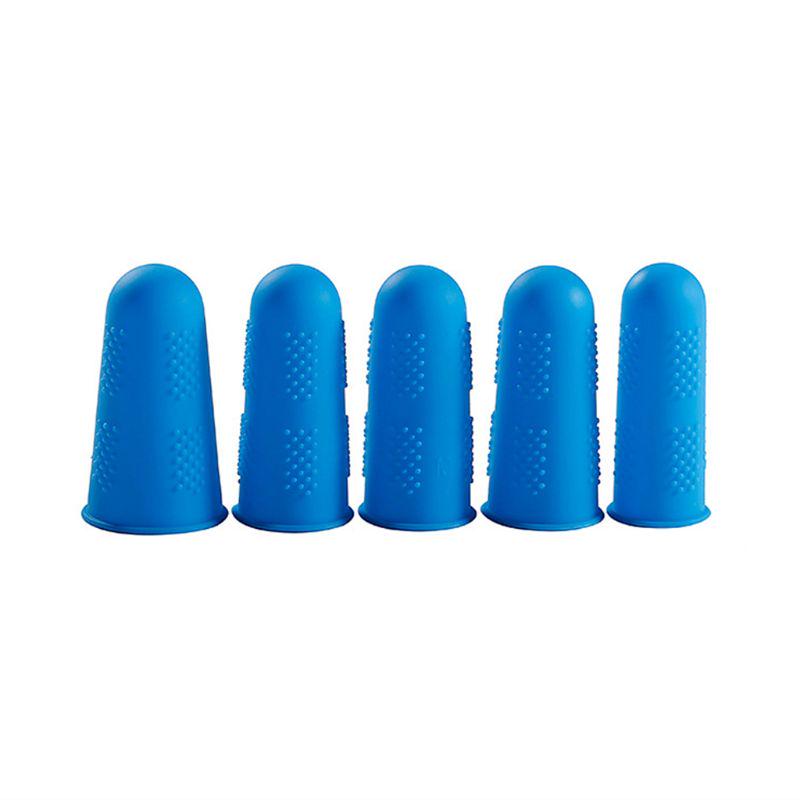 5Pcs/set Non-slip Silicone Finger Cover Cap Heat Insulation Finger Guard Protectors for Scrapbooking Crafts Ironing
