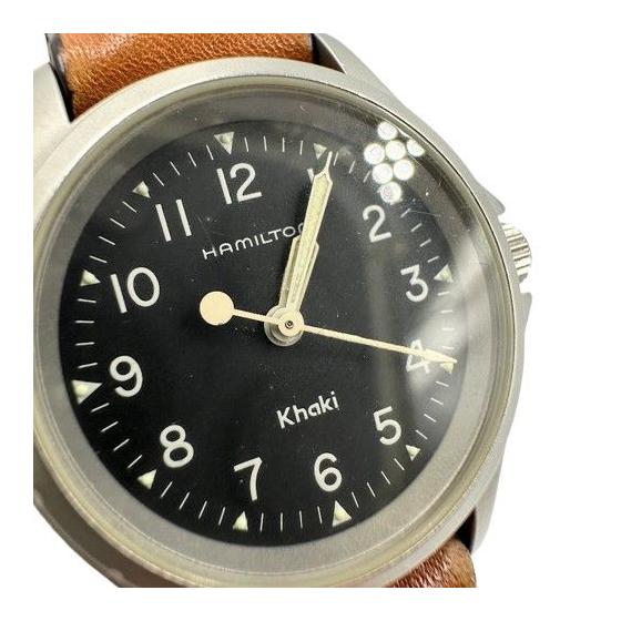 Used Hamilton Khaki Watch Quartz Leather Strap