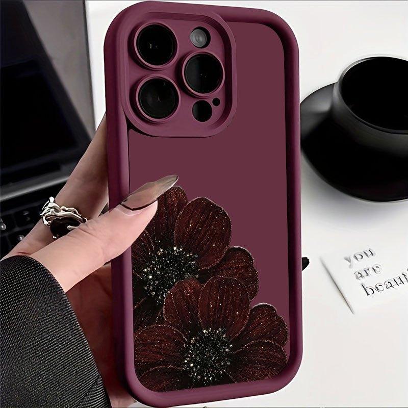 

Роскошный чехол для телефона с цветочным узором для iPhone 17 Pro Max 16E 15 Pro 14 13 12 11 Mini AIR XS XR XS 8Plus, противоударный и защищающий от падений iPhone 16 Plus