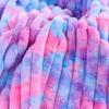 Spot Tie-Dyed Rabbit Hair Seven-Color Gradient Fabric for Clothing, Toys, Home Textiles, Shoes, and Hats