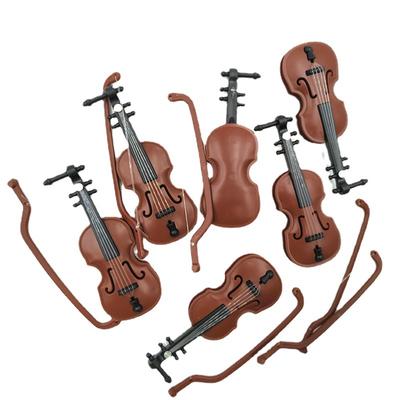 Mini modello di strumento musicale per casa delle bambole 1/12, chitarra classica, violino per bambola