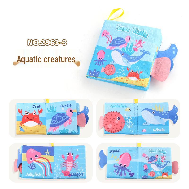 Sea Animals Baby Cloth Book: Tear-Resistant Early Education Toy for Multiple Cognition