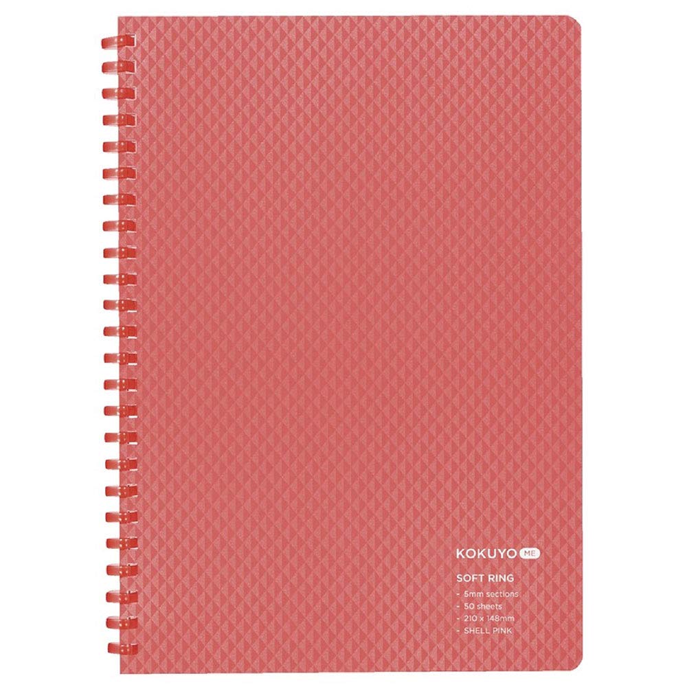 KOKUYO Soft Ring KOKUYO 50 5mm A5 Pink Notebook, ME, sheets, grid, size, (KME-SR931S5RP)