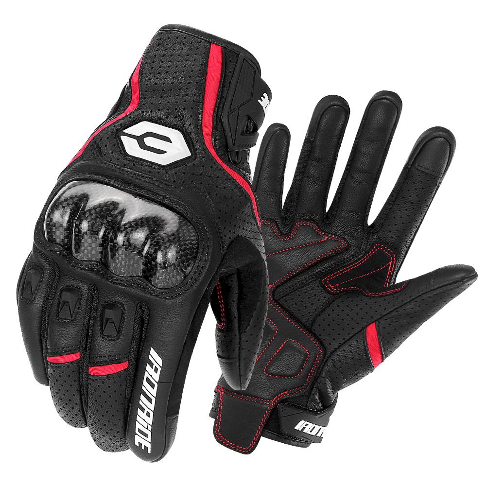 Men Leather Gloves Summer Breathable Motorcycle Racing Gloves Motorbike Guantes Moto Motocross Cycling Gloves Protective