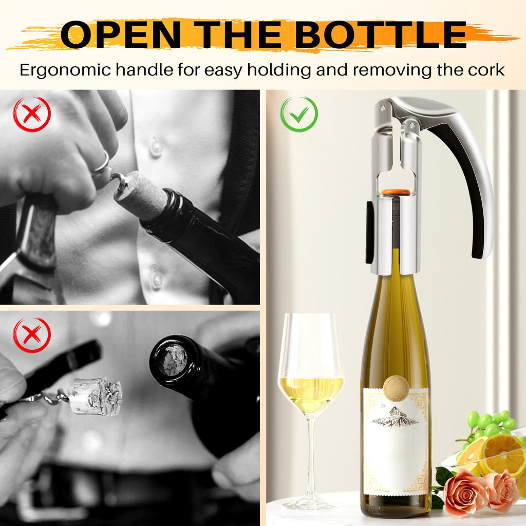 Apribottiglia Champagne Cavatappi per Spumante per Spumante, Apribottiglia da Vino, Cavatappi da Vino