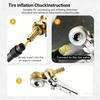 Tire Valves Copper Air Chuck for Quick Inflation On Various Vehicles Featuring Shut Off Valves Universal Copper Chuck