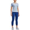 Under Armour Rush Solid Back Mesh Crew Neck Short Sleeve T-Shirt Women Tops Harbor-Blue 1379043-465
