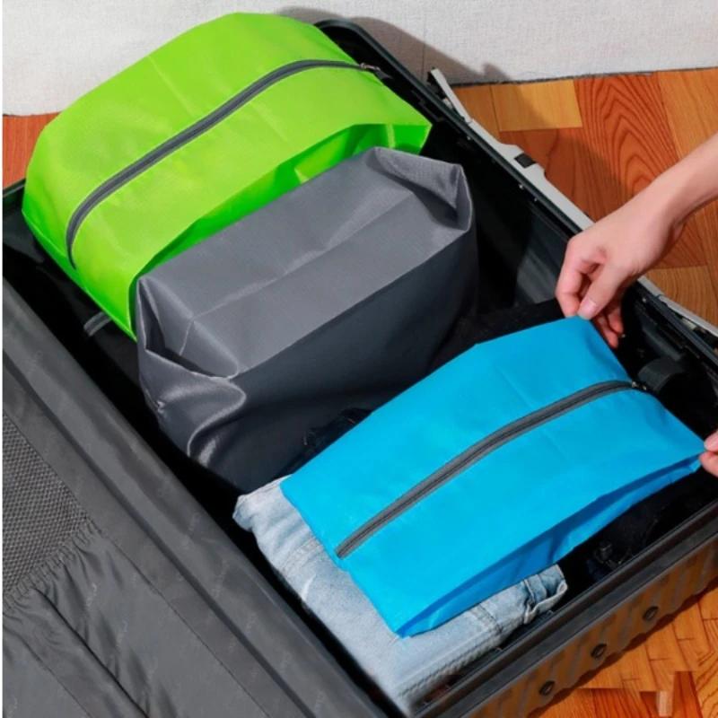 4 Size Portable Waterproof Shoe Storage Bags with Zipper Closure for Men and Women Travel Dustproof Shoes Organizer Bags