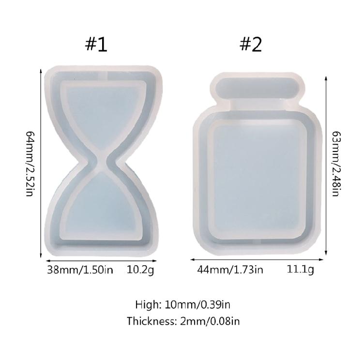 Resin Shaker Mold Quicksand Resin Casting Epoxy Silicone Mold for DIY Keychain
