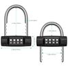 Combination Padlock 4-Digit Security Number Lock Resettable Locks with Adjustable Shackle Waterproof Padlock for Gym Luggage