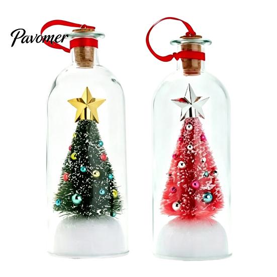 Festive Room Accent Light Recordable Christmas Message in A Bottle, Voice Recording Holiday Keepsake with Personalized Memory Playback Cork,