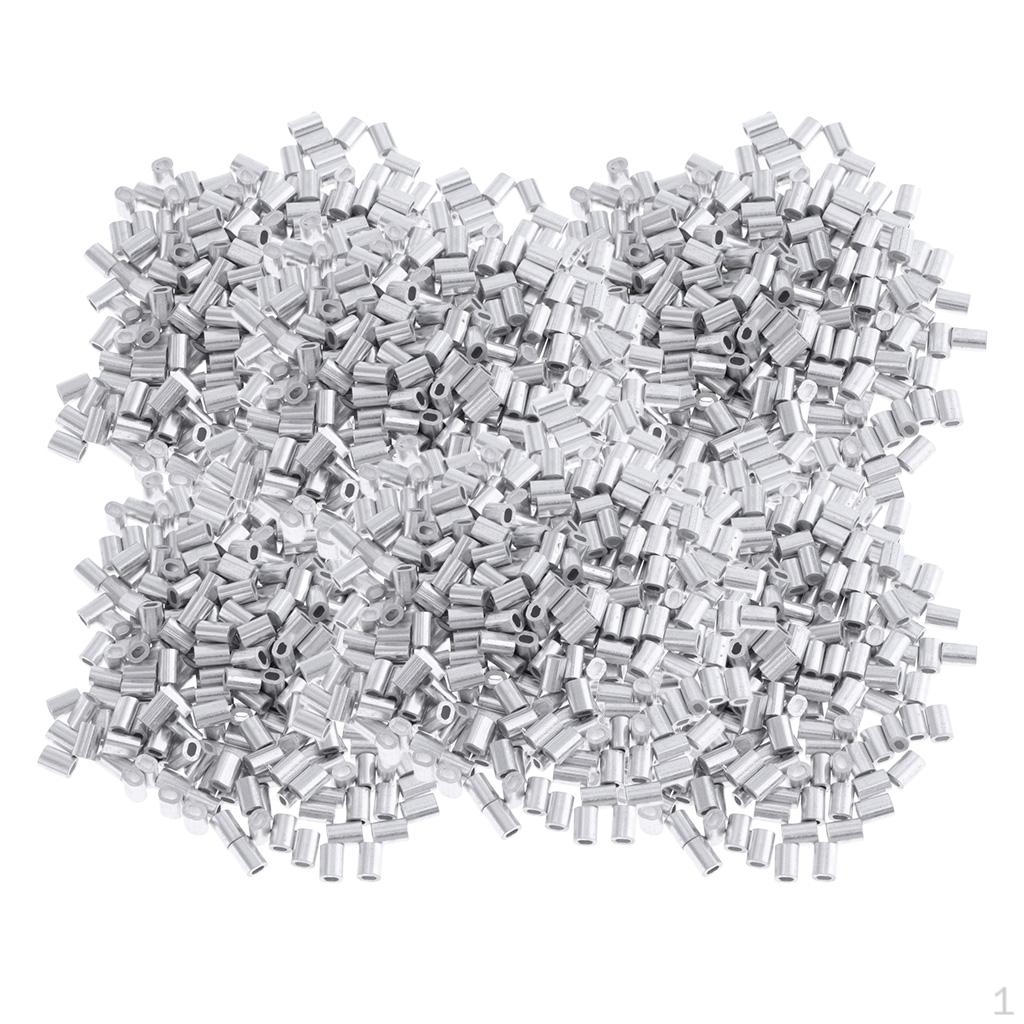 

Упаковка из 600 алюминиевых рыболовных обжимов, двухствольные обжимные гильзы 0,8 мм