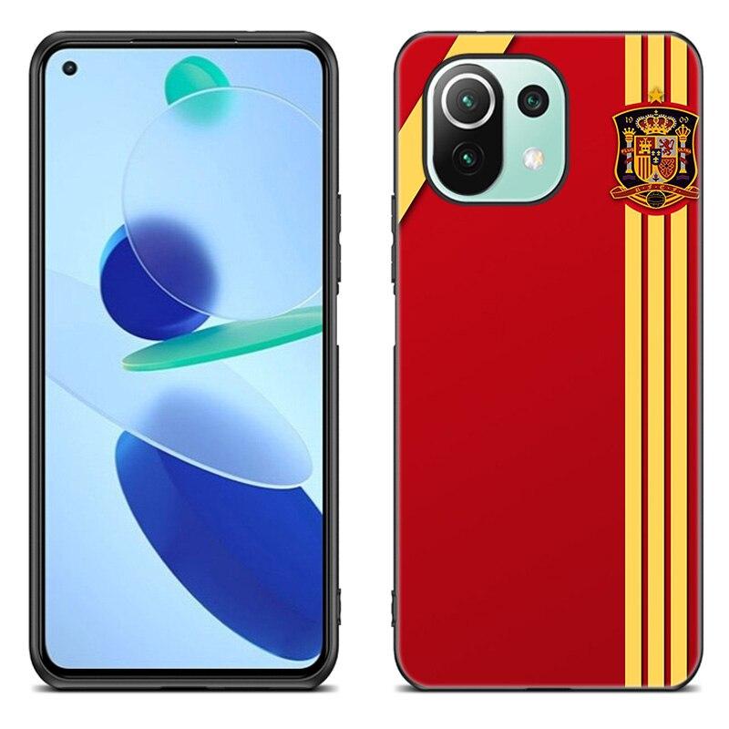 Spain Coat of Arms Flag Case For Xiaomi Mi 11 Lite NE 11i 10T 11T Pro A2 A3 Lite POCO F3 M3 M4 C31 X3 Pro NFC GT Black Cover
