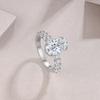 Original Design Closed Women's Fashion Ring, Sterling Silver Moissanite Handmade Ring for Women's Light Luxury and High-end Sense