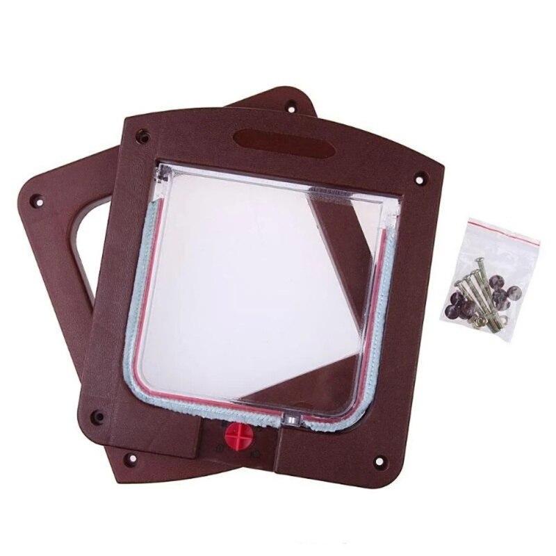 Cat Door Lockable Cat Flap Door For Interior Exterior Doors Weatherproof Pet Doors For Cats Doggie Suitable For Window Wall